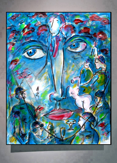 Schilderij getiteld "SPLEEN" door Jean Mirre, Origineel Kunstwerk, Olie