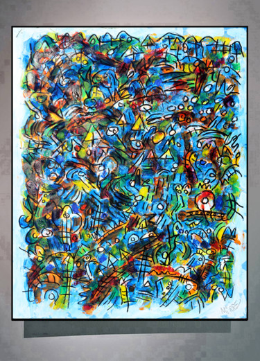 Malerei mit dem Titel "HIDDEN TREASURE" von Jean Mirre, Original-Kunstwerk, Öl