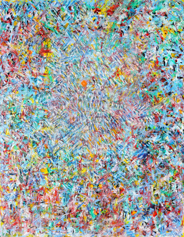 Картина под названием "ABSTRACT IMPRESSION…" - Jean Mirre, Подлинное произведение искусства, Масло Установлен на Деревянная…