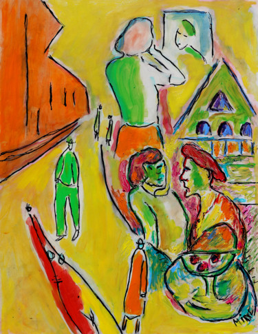 Pintura intitulada "MIRROR" por Jean Mirre, Obras de arte originais, Óleo