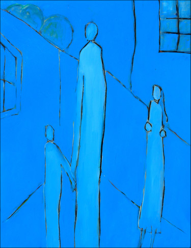 Картина под названием "PROMENADE" - Jean Mirre, Подлинное произведение искусства, Масло