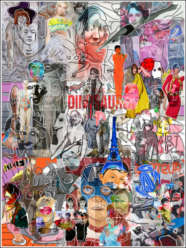 Arte digitale intitolato "DINOSAURS" da Jean Mirre, Opera d'arte originale