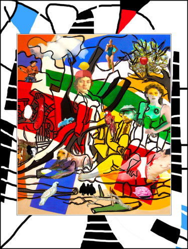 Digitale Kunst mit dem Titel "HOMMAGE à FERNAND L…" von Jean Mirre, Original-Kunstwerk