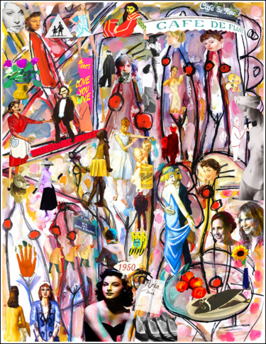 Digitale Kunst getiteld "Rue des Bons Enfants" door Jean Mirre, Origineel Kunstwerk