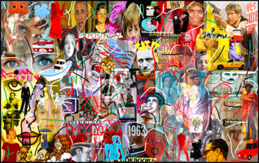 Цифровое искусство под названием "LE CERCLE ROUGE" - Jean Mirre, Подлинное произведение искусства