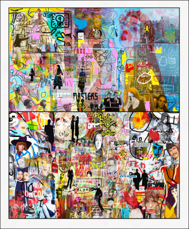 Digitale Kunst mit dem Titel ""URBAN MASTERS + OT…" von Jean Mirre, Original-Kunstwerk, Acryl