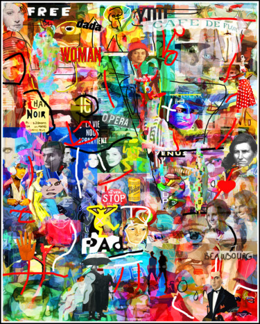 Digital Arts titled "FREE dada" by Jean Mirre, Original Artwork, Photo Montage