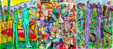 Digital Arts με τίτλο "FREE dada and frien…" από Jean Mirre, Αυθεντικά έργα τέχνης
