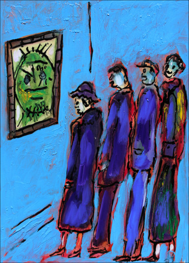 Картина под названием "Arty Show1" - Jean Mirre, Подлинное произведение искусства, Масло