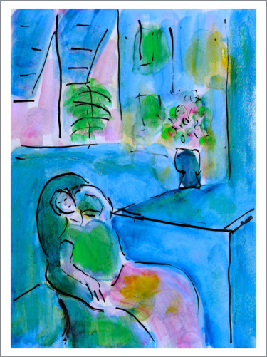 Картина под названием "NICE" - Jean Mirre, Подлинное произведение искусства, Масло
