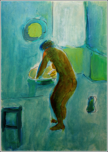 Painting titled "LA TOILETTE DE RONIS" by Jean Mirre, Original Artwork, Oil