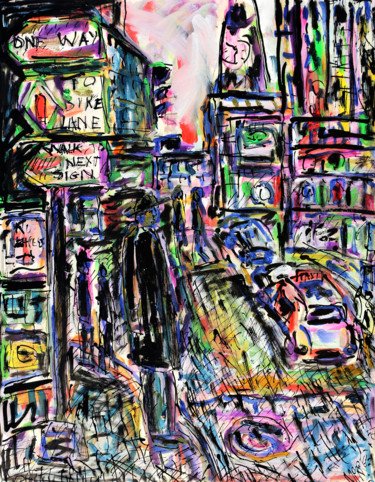 Peinture intitulée "DIRTY OLD TOWN" par Jean Mirre, Œuvre d'art originale, Huile
