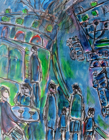 Картина под названием "ATOMIC CITY" - Jean Mirre, Подлинное произведение искусства, Масло