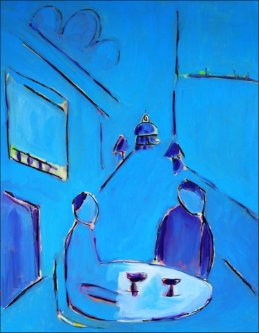 Картина под названием "DRINK" - Jean Mirre, Подлинное произведение искусства, Масло