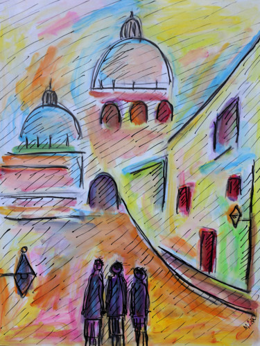 Painting titled "BASILIQUE" by Jean Mirre, Original Artwork, Oil
