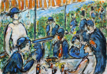 Peinture intitulée "d'après Renoir Déje…" par Jean Mirre, Œuvre d'art originale, Huile