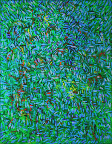 Painting titled "UNDERGROWTH" by Jean Mirre, Original Artwork, Oil