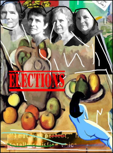 Digitale Kunst mit dem Titel "ELECTIONS" von Jean Mirre, Original-Kunstwerk