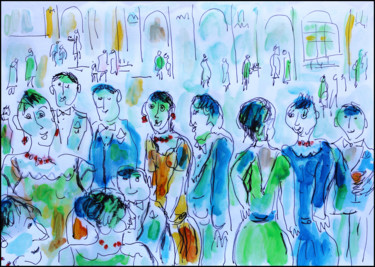 Pintura titulada "Le mariage de Ghosn" por Jean Mirre, Obra de arte original, Oleo