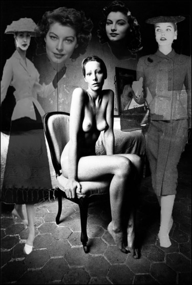 Arte digitale intitolato "Portrait d'une femm…" da Jean Mirre, Opera d'arte originale, Fotomontaggio