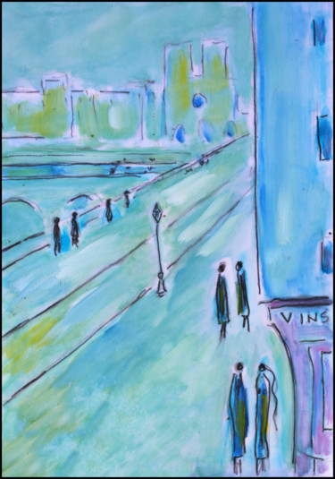 Pintura intitulada "Quai de Seine, d'ap…" por Jean Mirre, Obras de arte originais, Óleo