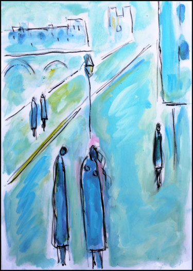 Картина под названием "Idylle" - Jean Mirre, Подлинное произведение искусства, Масло