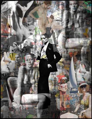 Digitale Kunst mit dem Titel "HELMUT SIEFF" von Jean Mirre, Original-Kunstwerk, Fotomontage