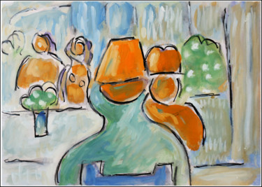 Painting titled "TEA1" by Jean Mirre, Original Artwork, Oil