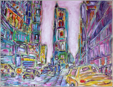 Painting titled "NYC Melody" by Jean Mirre, Original Artwork, Oil