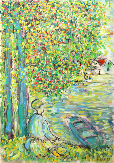 Malerei mit dem Titel "DOUCEUR2" von Jean Mirre, Original-Kunstwerk, Öl