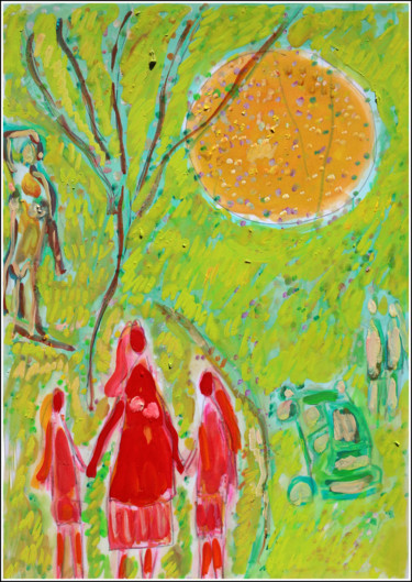 Pittura intitolato "ADOLESCENCE" da Jean Mirre, Opera d'arte originale, Olio