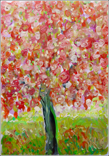 Картина под названием "Wonderland1" - Jean Mirre, Подлинное произведение искусства, Масло