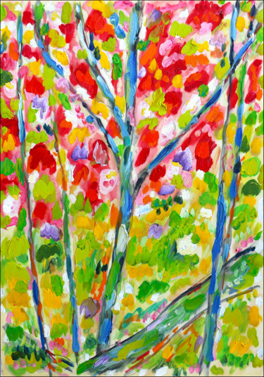 Malerei mit dem Titel "Spring1" von Jean Mirre, Original-Kunstwerk, Öl
