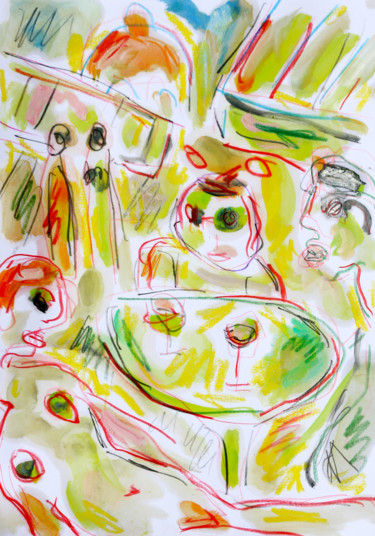 Malerei mit dem Titel "PLACE PIGALLE" von Jean Mirre, Original-Kunstwerk, Öl