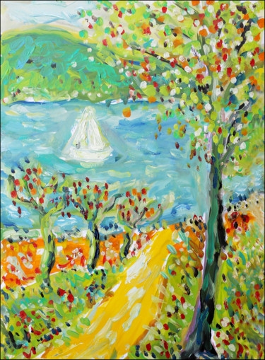 Pittura intitolato "Southern sea" da Jean Mirre, Opera d'arte originale, Olio