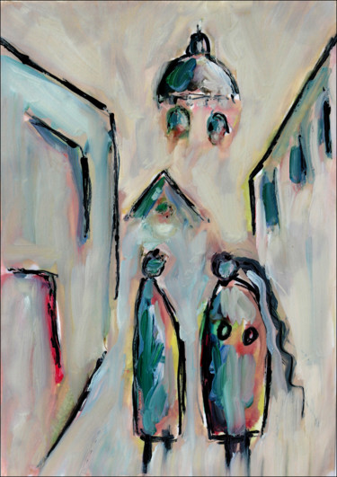 Malerei mit dem Titel "Noblesse" von Jean Mirre, Original-Kunstwerk, Öl