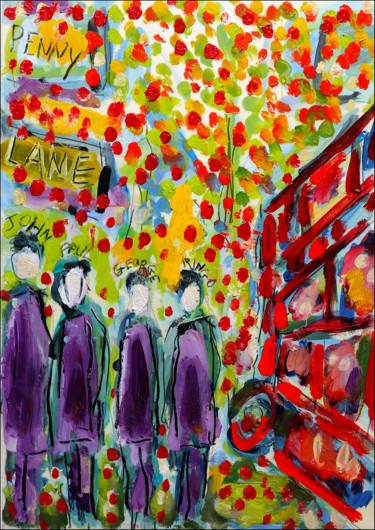 Картина под названием "Penny Lane" - Jean Mirre, Подлинное произведение искусства, Масло