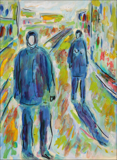 Peinture intitulée "Ahead" par Jean Mirre, Œuvre d'art originale, Huile