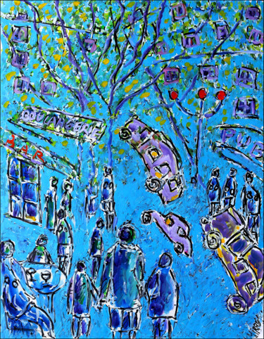 Peinture intitulée "Rue de la Paix (la…" par Jean Mirre, Œuvre d'art originale, Huile
