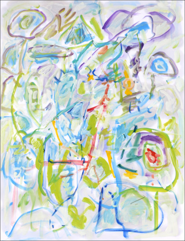 Картина под названием "Willingly Cloud" - Jean Mirre, Подлинное произведение искусства, Масло