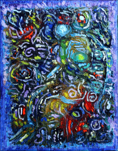 Картина под названием "King" - Jean Mirre, Подлинное произведение искусства, Масло Установлен на Деревянная рама для носилок