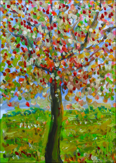 Pintura titulada "Love tree1" por Jean Mirre, Obra de arte original, Oleo