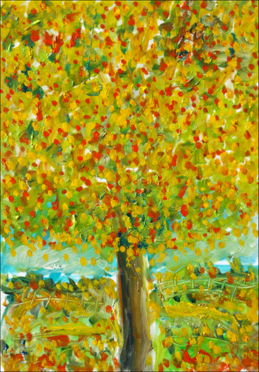 Картина под названием "Cinnamon leaves" - Jean Mirre, Подлинное произведение искусства, Масло