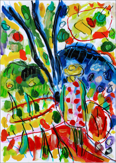 Картина под названием "Gardener" - Jean Mirre, Подлинное произведение искусства, Масло