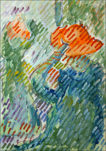 Peinture intitulée "Le nouveau chapeau" par Jean Mirre, Œuvre d'art originale, Huile