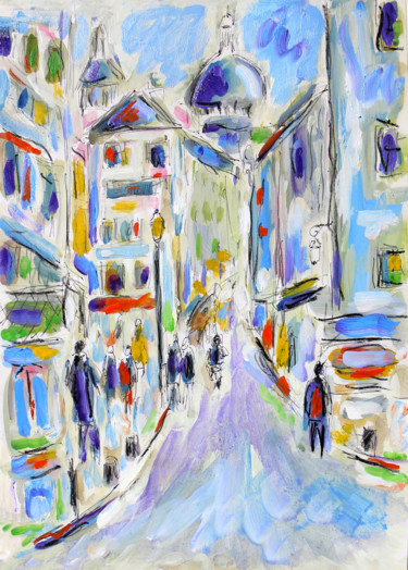 Malarstwo zatytułowany „Montmartre, Le Cons…” autorstwa Jean Mirre, Oryginalna praca, Olej