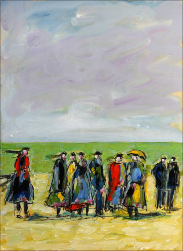 Painting titled "D'après Trouville-S…" by Jean Mirre, Original Artwork, Oil