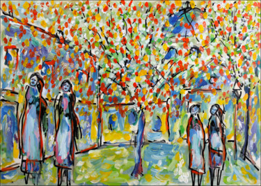 Pintura titulada "Spring lovers" por Jean Mirre, Obra de arte original, Oleo