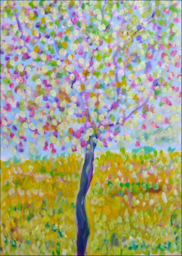 Peinture intitulée "Blossoms" par Jean Mirre, Œuvre d'art originale, Huile