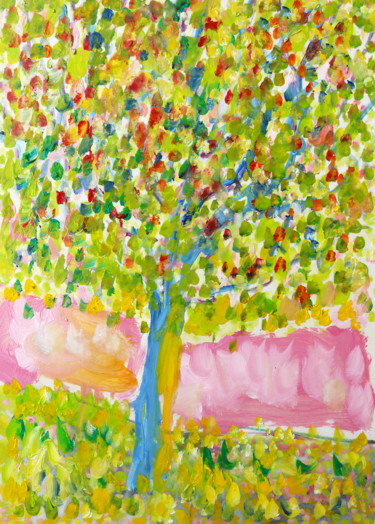 Peinture intitulée "Rothko tree" par Jean Mirre, Œuvre d'art originale, Huile
